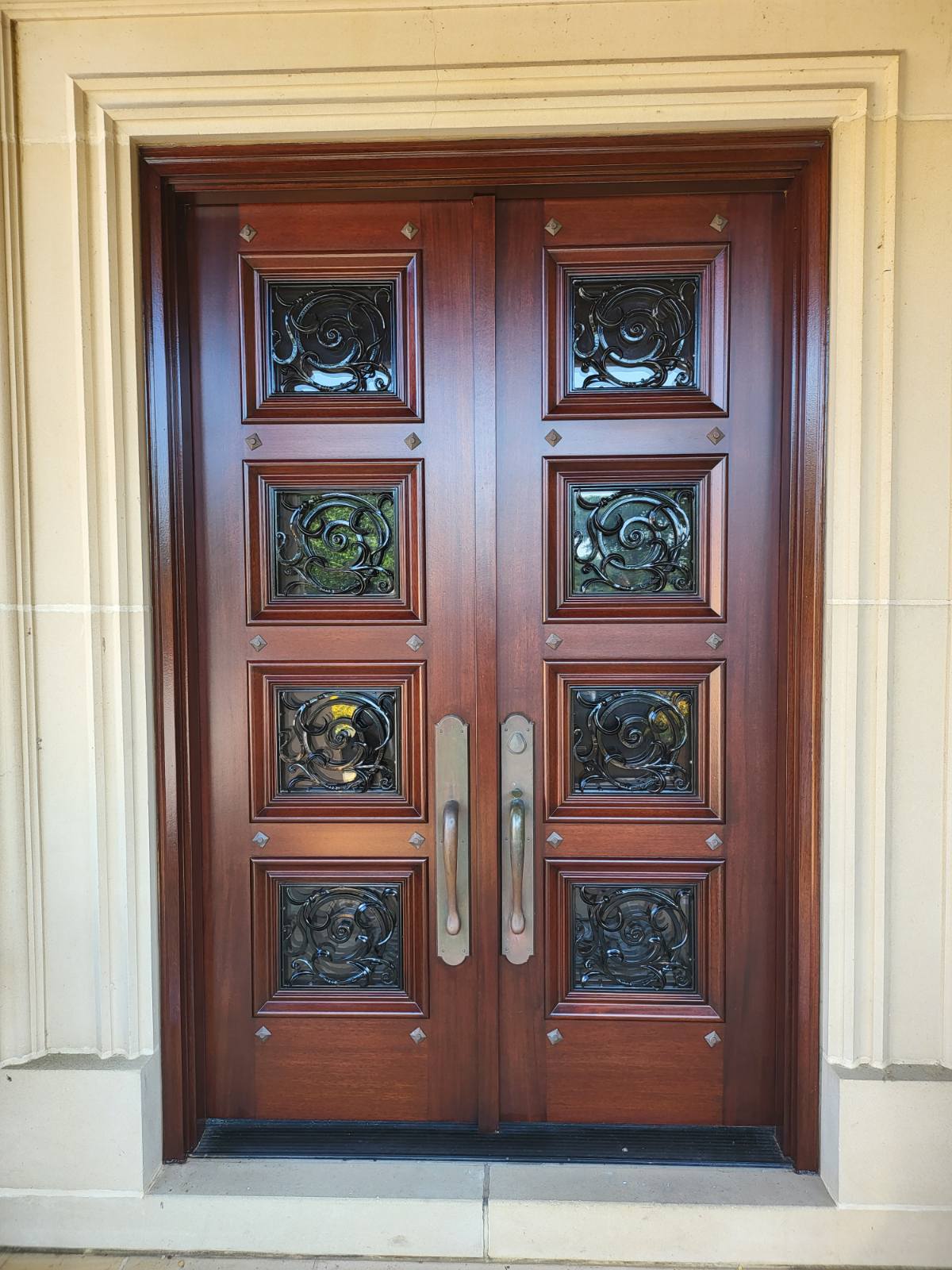 Historic door after restoration