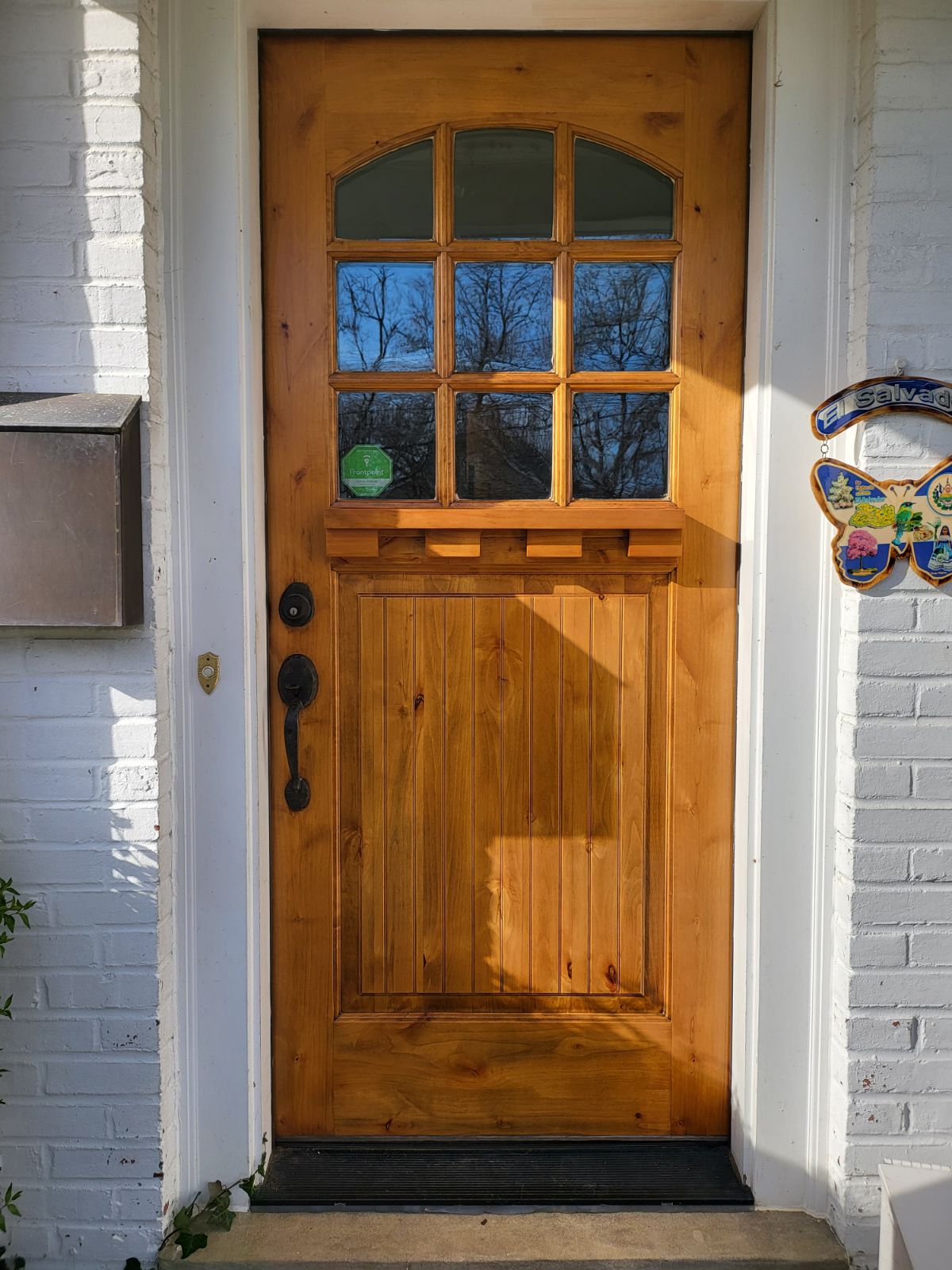 Colonial door after restoration