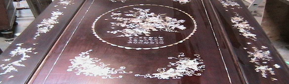 Pearl inlay detail work