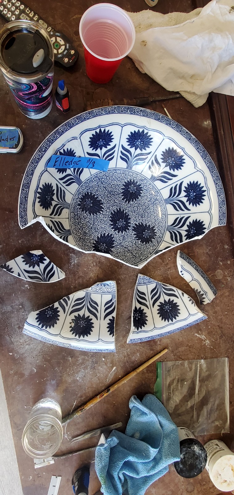 Porcelain vase restoration